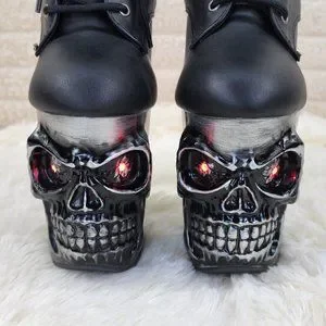 Amazon.com | coolcustomize Skull Boots For Men Fashion Lace